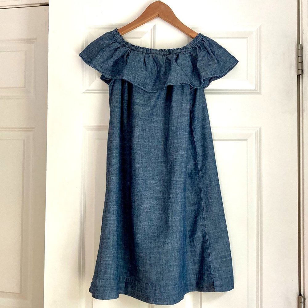 J.Crew Crewcuts blue chambray, girls size 12 dress